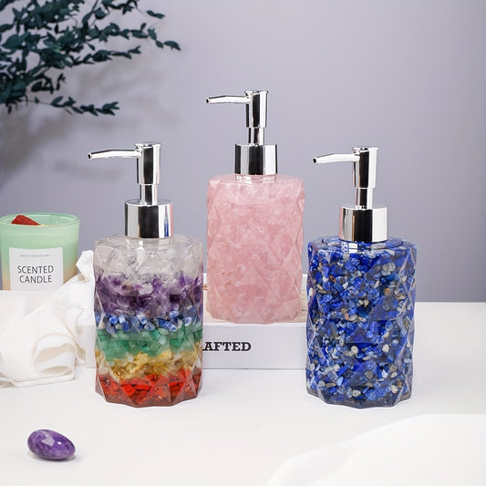 Natural glass soap dispenser