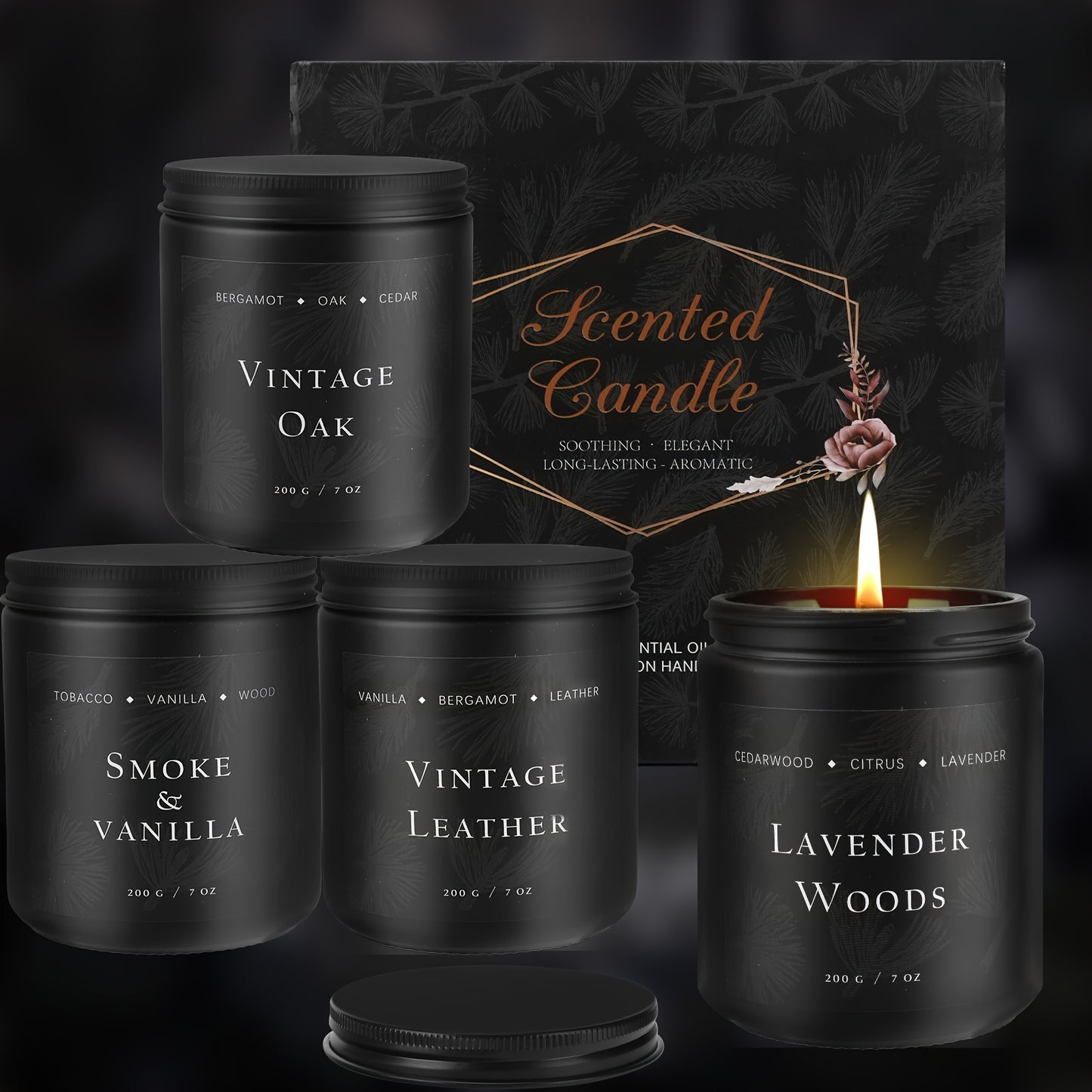 Juego de 4 paquetes de velas perfumadas