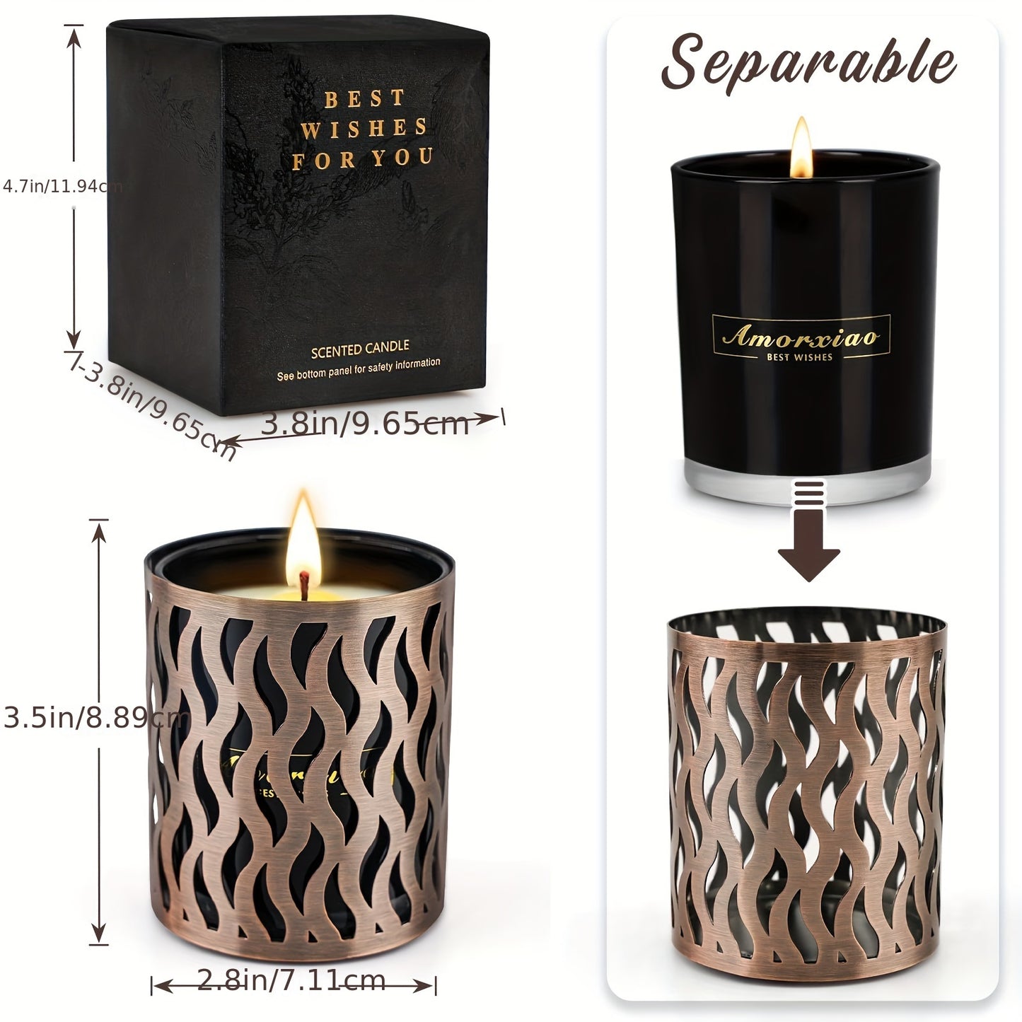 120-hour black soy candles