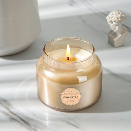 Paquete de 2 velas perfumadas de lavanda y azahar - Velas de larga duración