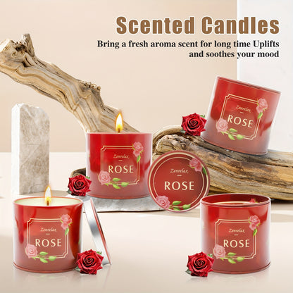 Sets 4piezas de velas perfumadas de soja natural