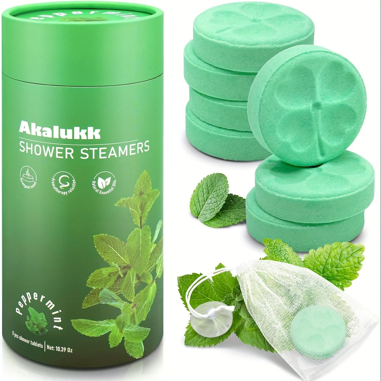 Tabletas de baño con aceites esenciales diferentes aromas