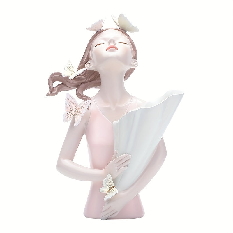 Jarrón niña mariposa