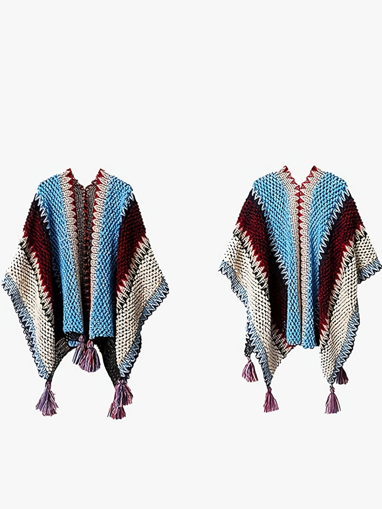 cárdigan de poncho étnico suave, bohemio