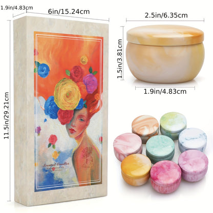 Paquete de 8 velas perfumadas para el hogar