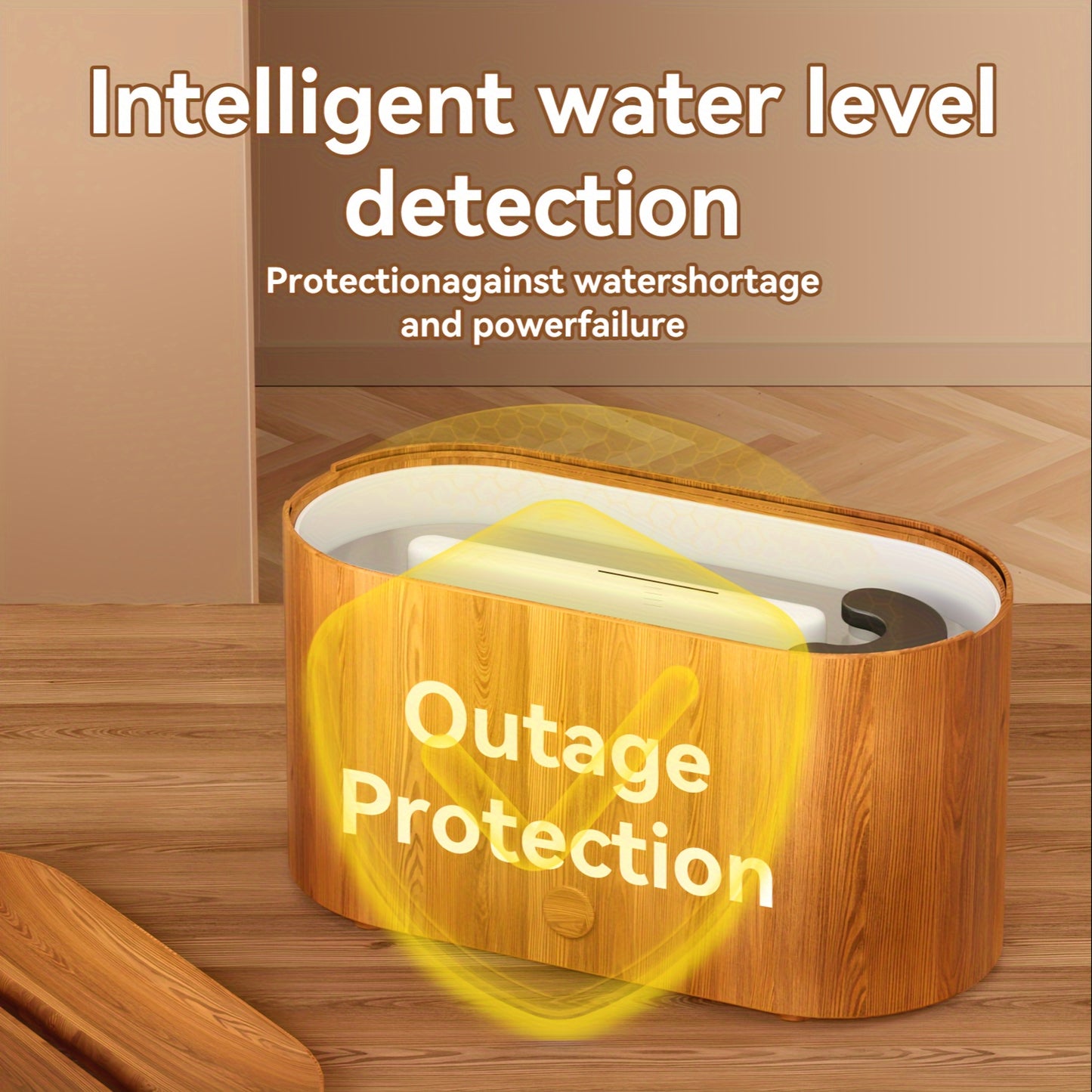 Humidificador y difusor con luz LED de llama simulada de 7 colores