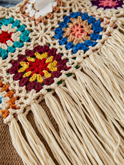 Top de bikini con flecos de ganchillo Boho Chic