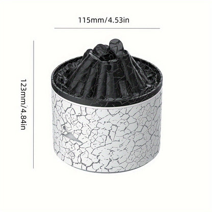 Difusor de aceites esenciales de volcán con luz colorida, humidificador de aire USB