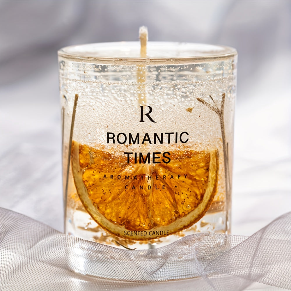 ROMANTICA Vela de soja perfumada floral con flores reales y aceites esenciales - Fragancia relajante, tiempo de quema de 50 horas, frasco de vidrio elegante