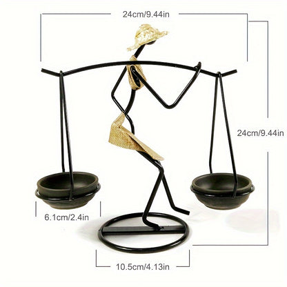 Portavelas de hierro creativo de 1 pieza