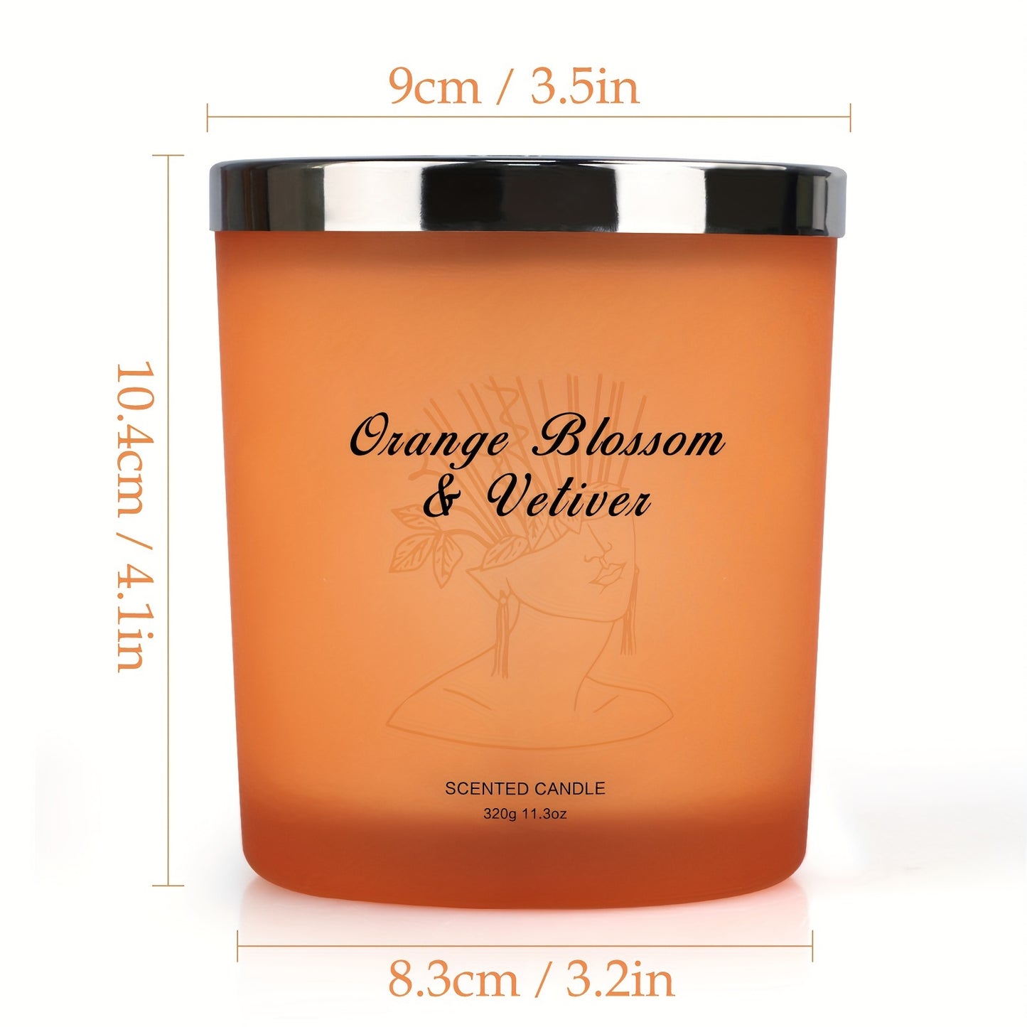Large jar scented candle made with natural soy wax