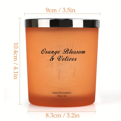 Large jar scented candle made with natural soy wax