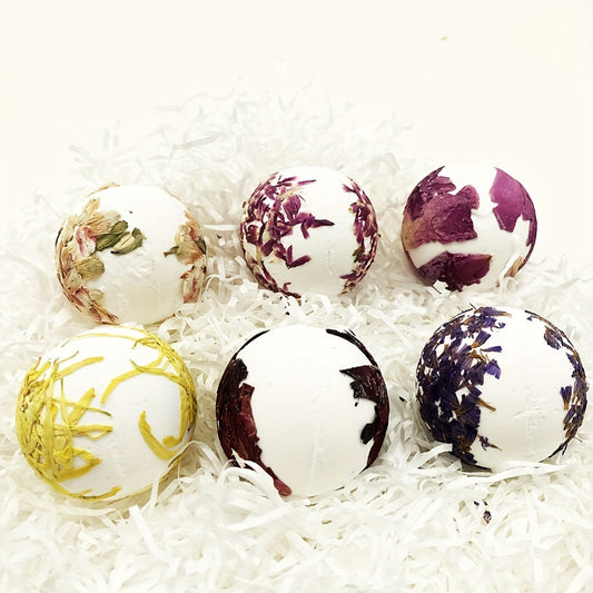 Bombas de baño perfumadas de rosas con pétalos reales