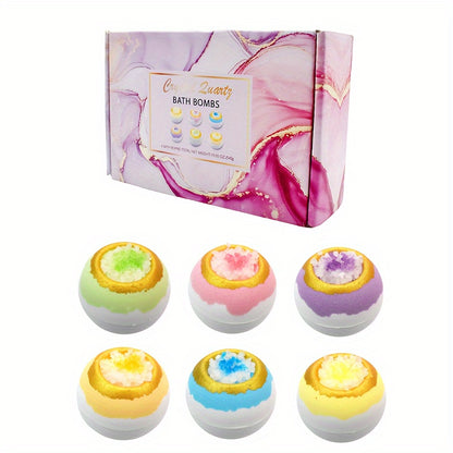 Juego de bombas de baño de 6 piezas con aceites esenciales