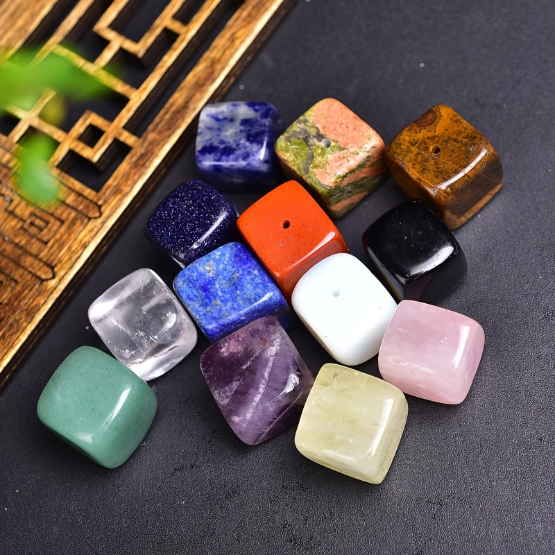 10 Soportes de incienso cuadrados de piedra de ágata natural al azar