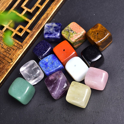 10 Soportes de incienso cuadrados de piedra de ágata natural al azar