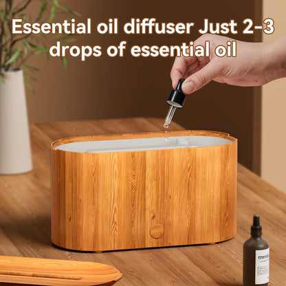 Humidificador y difusor con luz LED de llama simulada de 7 colores