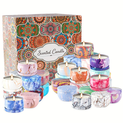 Paquete de 36 velas perfumadas de color mixto