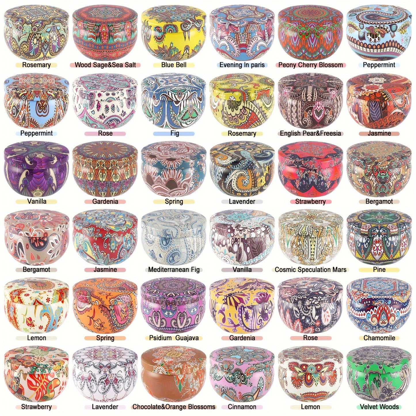 36 piezas de velas perfumadas Color mixto