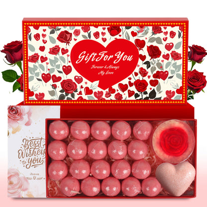 Bombas de baño con aroma a rosas