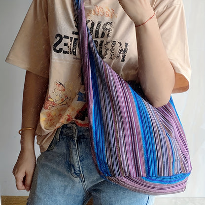 Bolso bandolera vintage de gran capacidad - Elegante de estilo bohemio con correa ajustable, múltiples bolsillos y construcción duradera