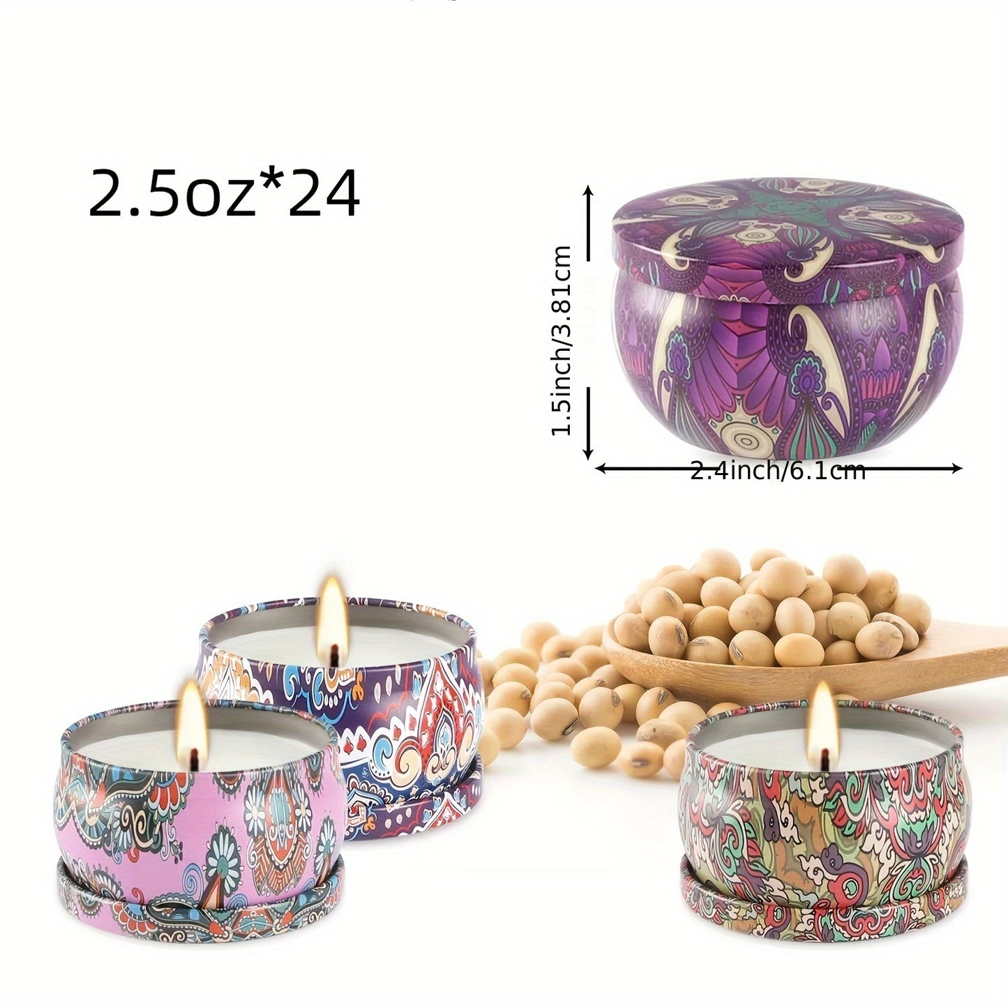 Divertido set 24 velas perfumadas