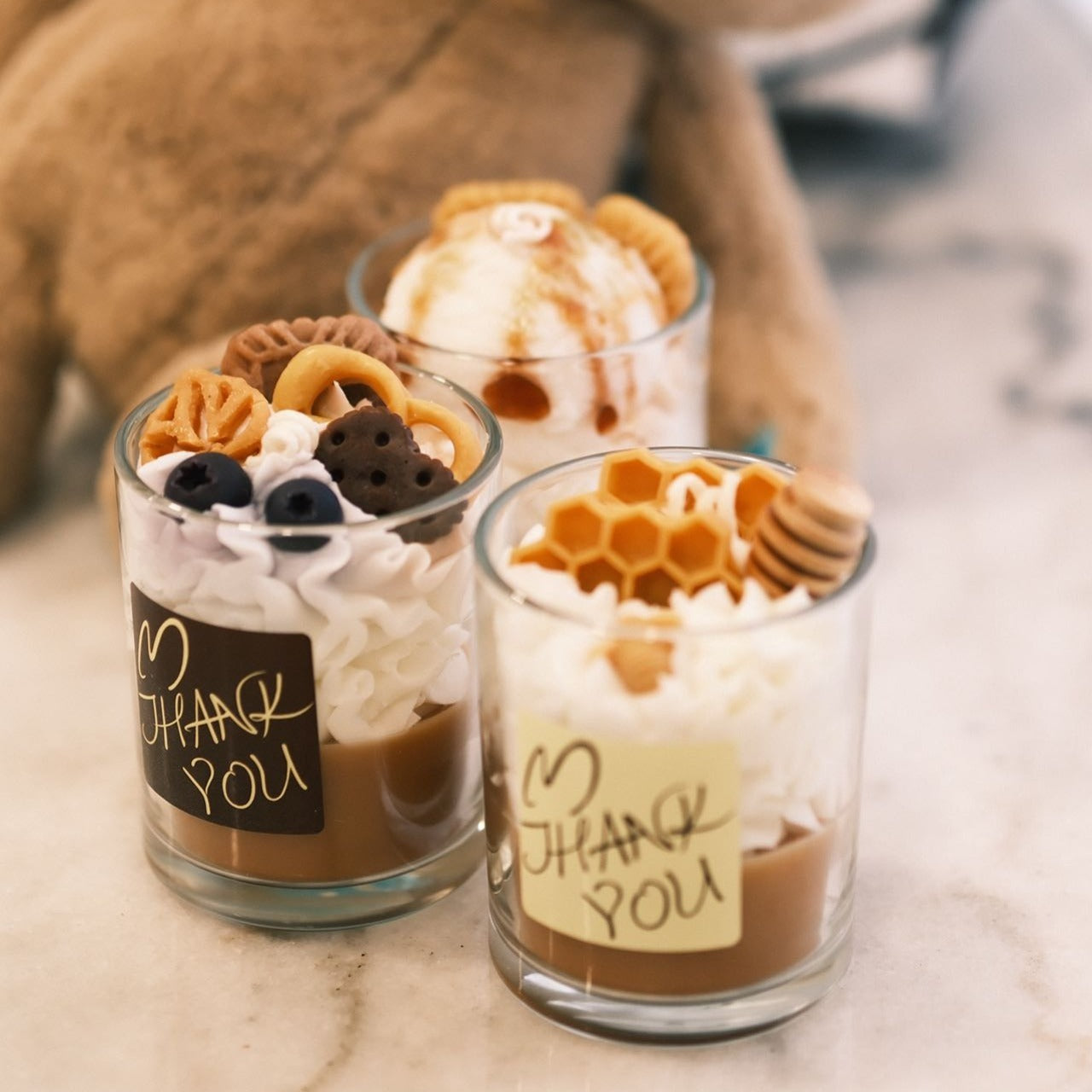 Velas perfumadas diseñadas a mano