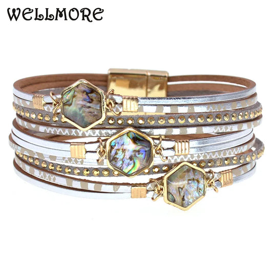 Bohemian leather bracelets