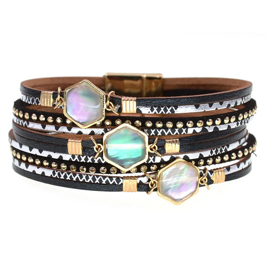 Bohemian leather bracelets