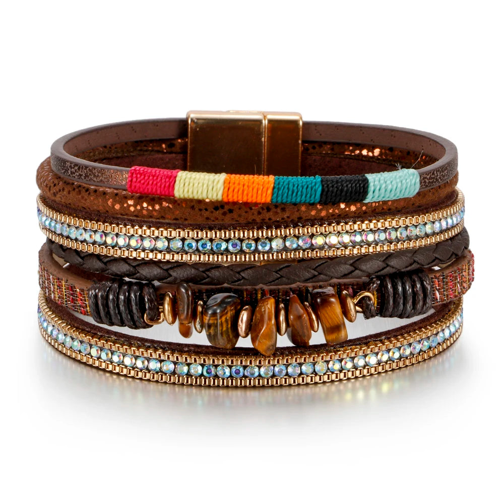 Pulseras con cuentas de piedra natural