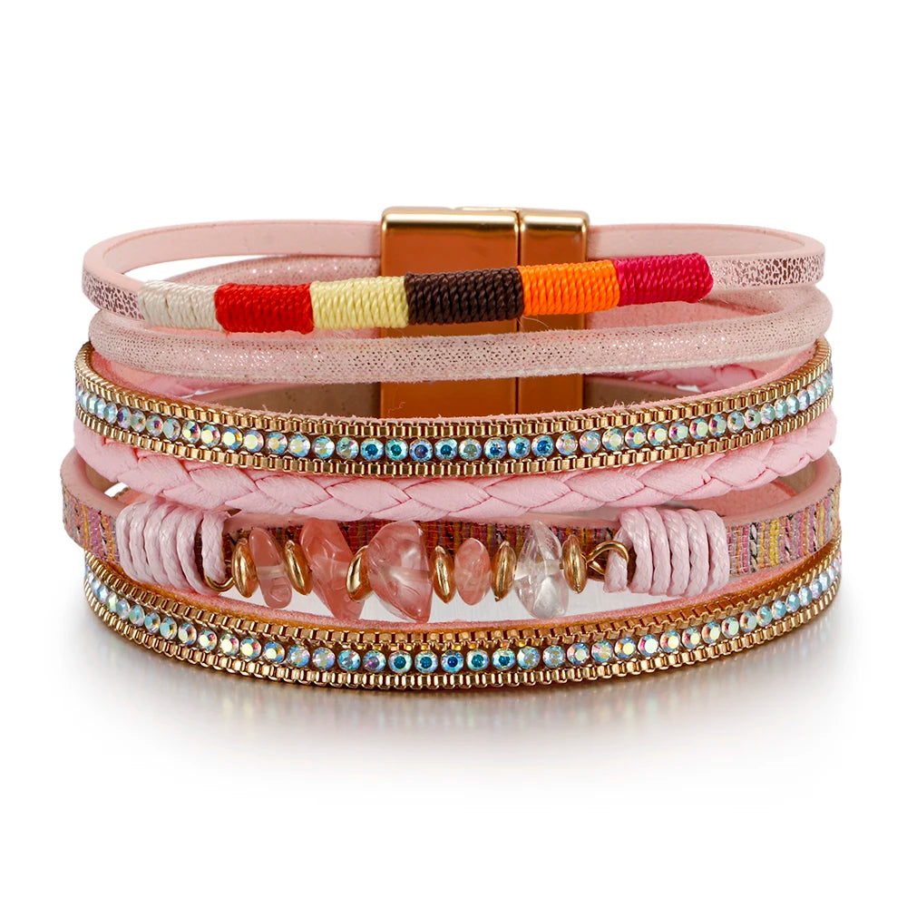 Pulseras con cuentas de piedra natural