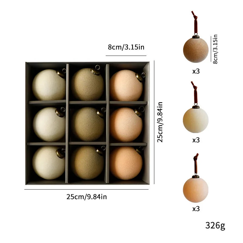 Bolas de Navidad de 8 cm 9 piezas