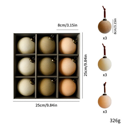 Bolas de Navidad de 8 cm 9 piezas