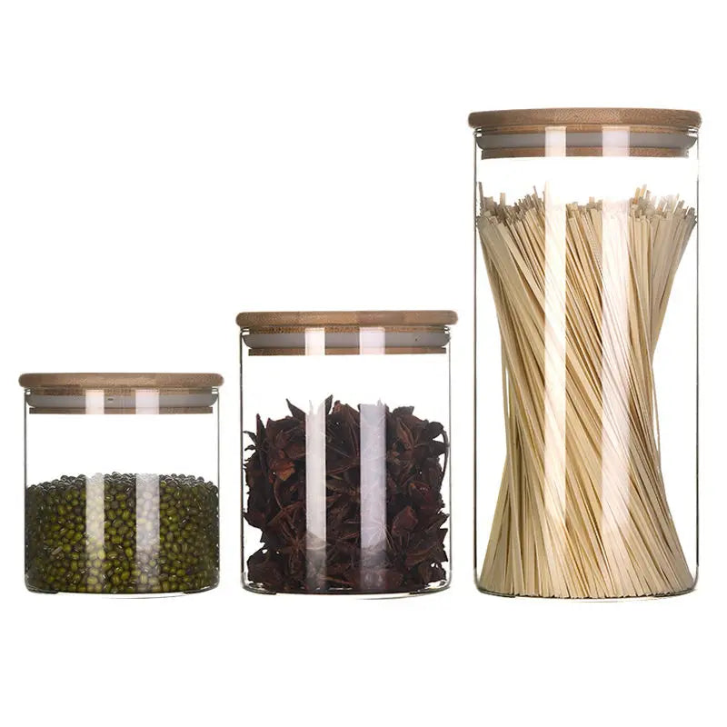 Frascos de vidrio con tapa