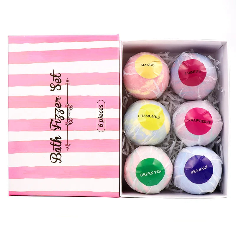 Bombas de baño orgánicas naturales hechas a mano para niños