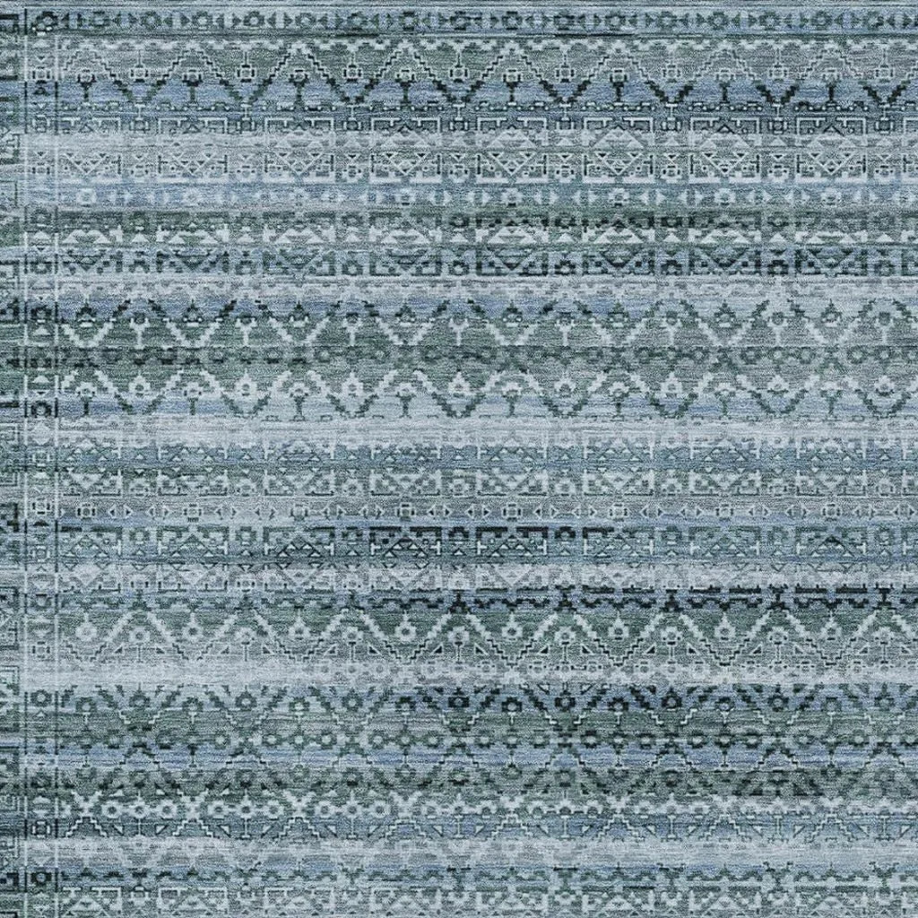 Alfombra boho 8’ X 10’ Tejido Plano Patrón de Pasillo Rectangular Lavable