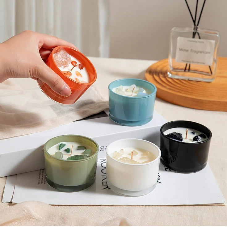 Velas perfumadas con cristales curativos