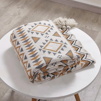 Soft acrylic knit blanket 