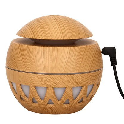 Difusor de aroma de madera 7 colores de luz LED