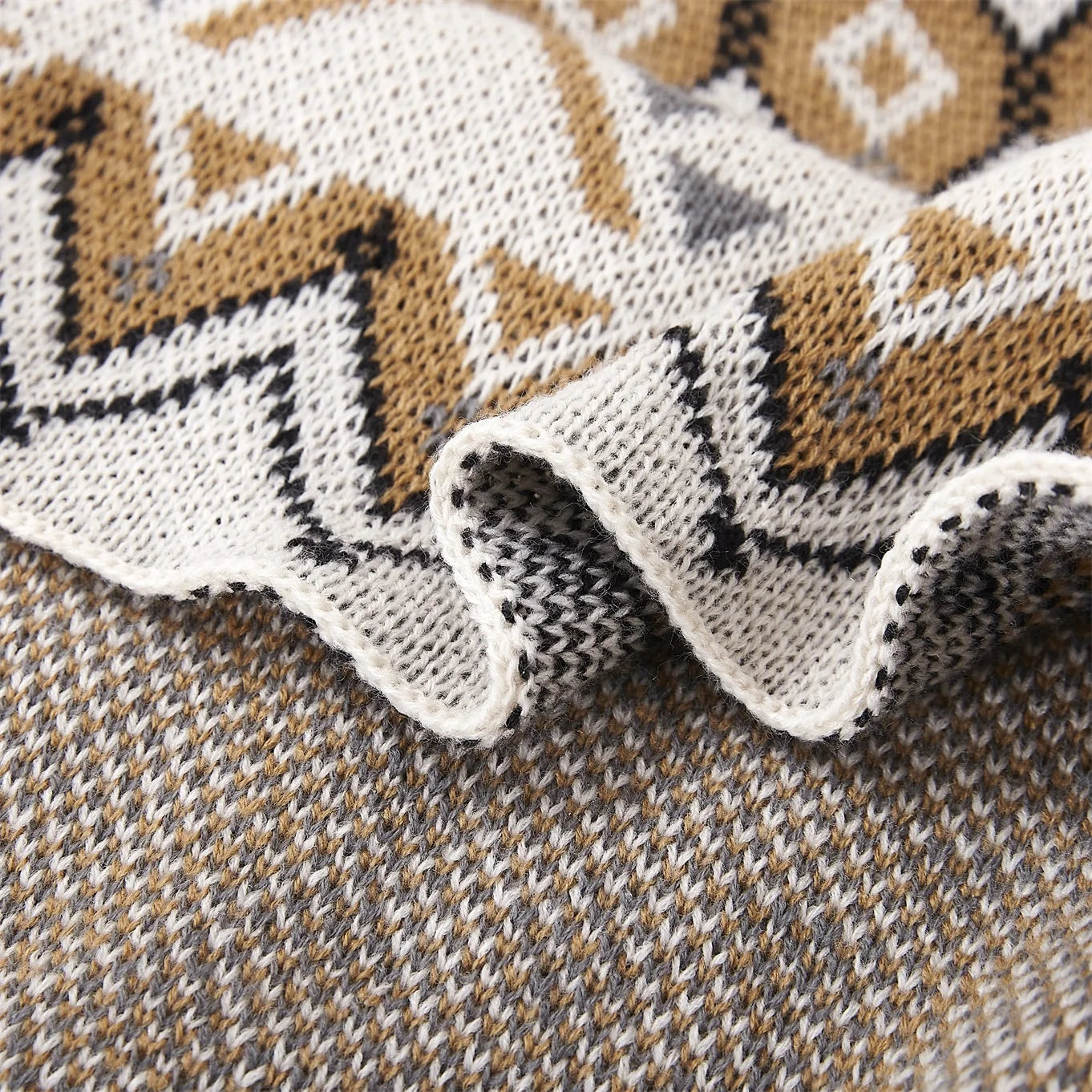 Soft acrylic knit blanket 