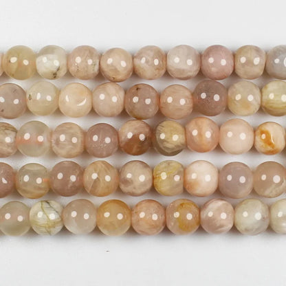 Cuentas redondas de piedra solar