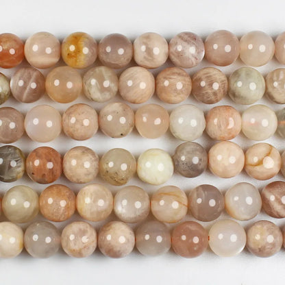 Cuentas redondas de piedra solar