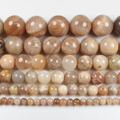 Cuentas redondas de piedra solar