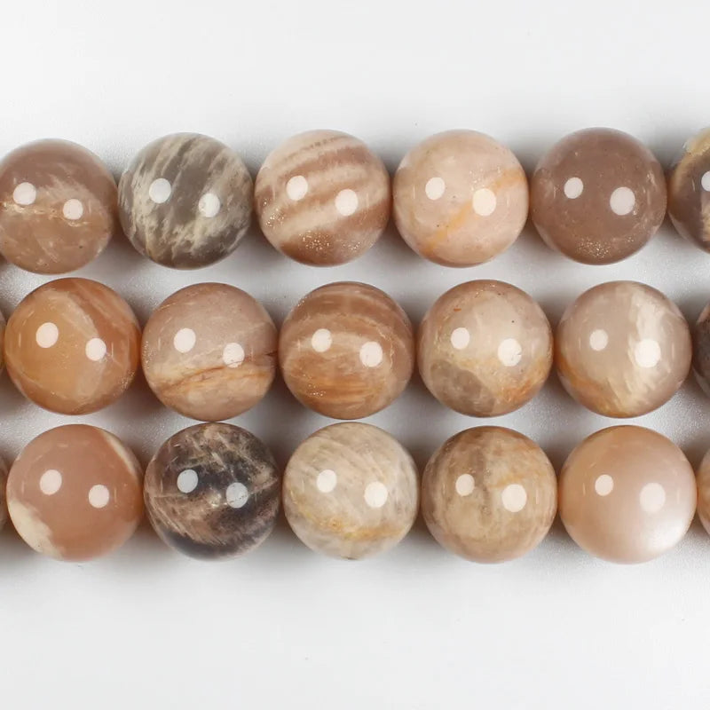 Cuentas redondas de piedra solar