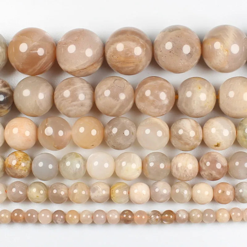 Cuentas redondas de piedra solar