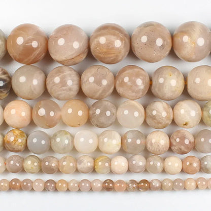 Cuentas redondas de piedra solar