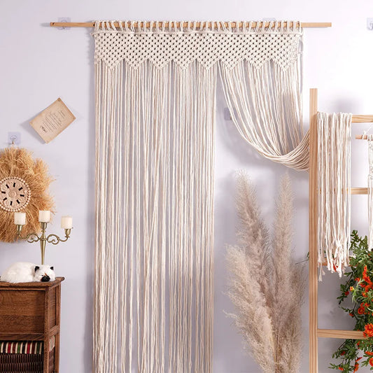 Handmade macrame curtain
