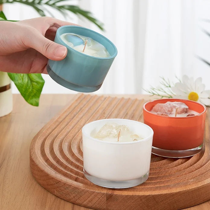 Velas perfumadas con cristales curativos