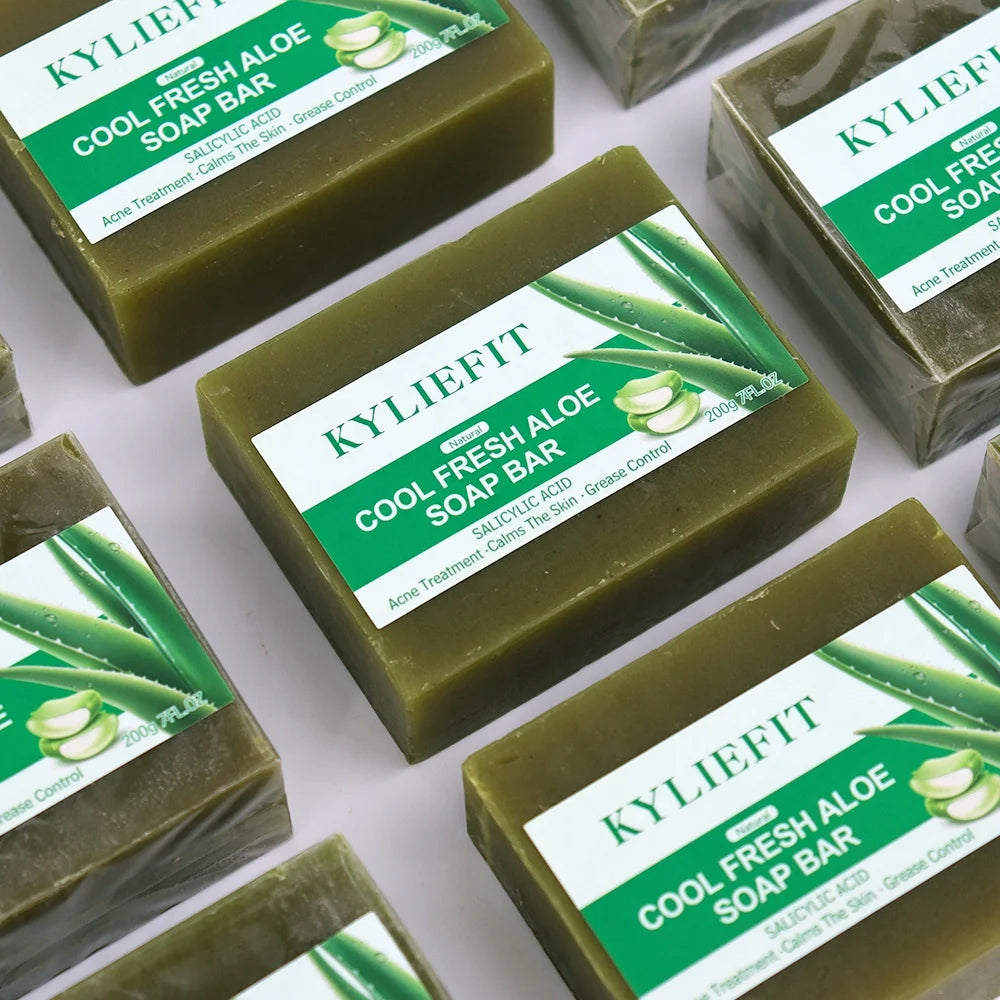 Jabón vegano de aloe vera natural de 200G, hecho a mano