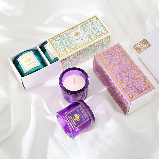 Velas perfumadas de cera de soja orgánica en mini tarro de vidrio de primera calidad